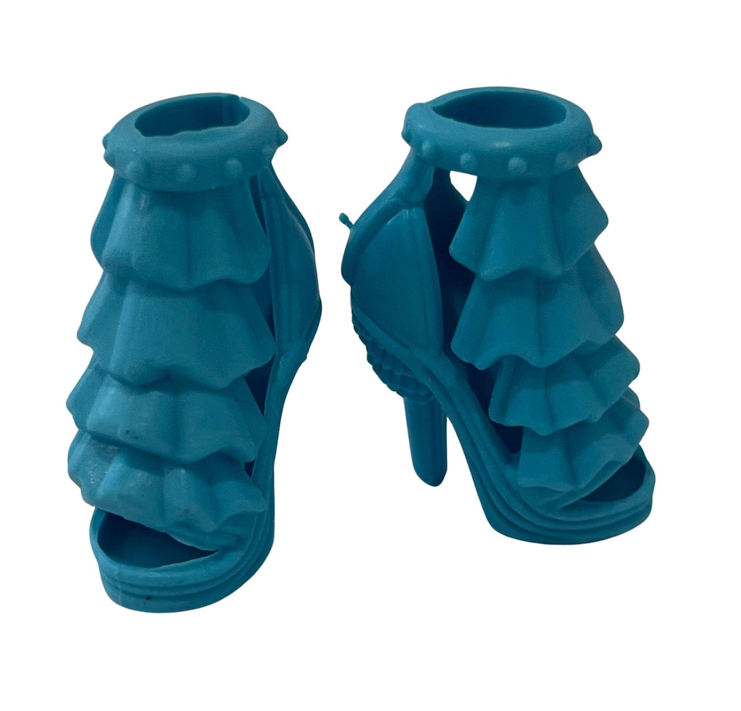 6 Pairs of Blue Ruffled High Heels-for Dolls 11.5” - Etsy