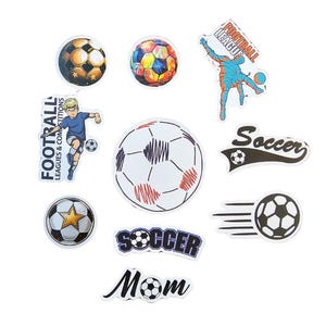 10pcs. Soccer Vinyl Stickers-Set 2
