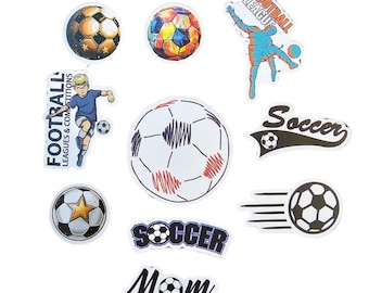 10pcs. Soccer Vinyl Stickers-Set 2