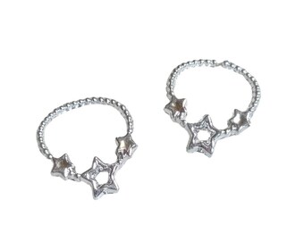 12pcs. Silver Star Embellished Necklaces for Dolls-for 11.5” Dolls