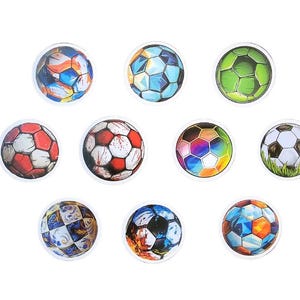10pcs. Soccer Vinyl Stickers-Set 1
