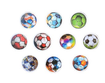 10 unidades. Juego de pegatinas de vinilo de fútbol 1