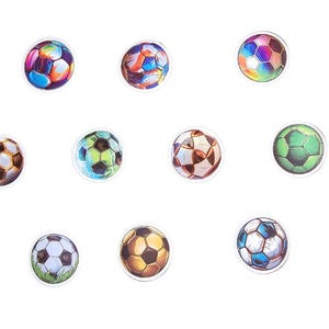 10pcs. Soccer Ball Vinyl Stickers