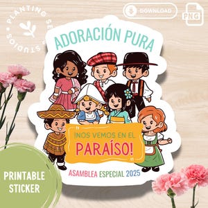 2025 Adoración Pura Asamblea Especial Pegatina Digital Imprimible