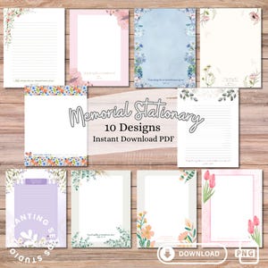 Paquete de 10 diseños florales para invitaciones conmemorativas de 2025.