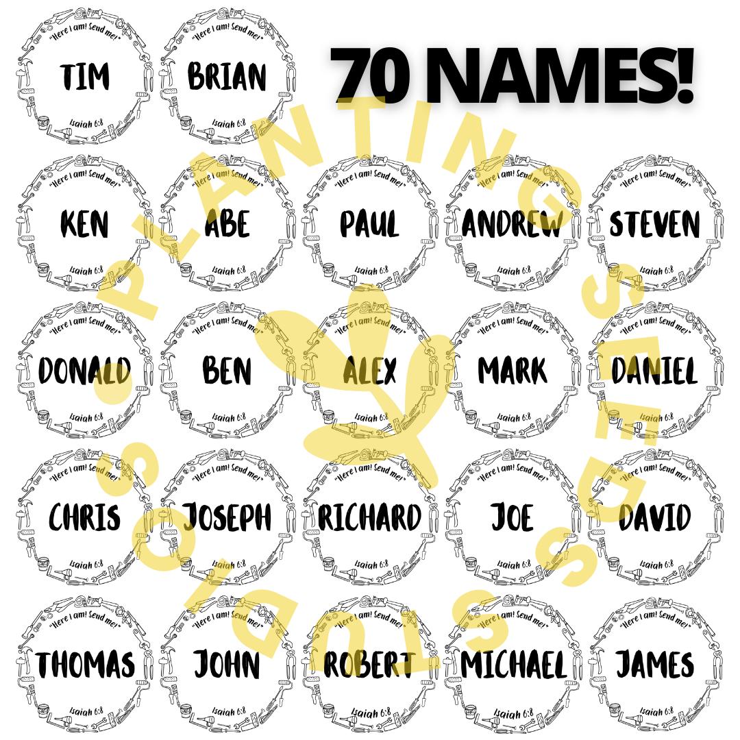Name Sticker Design Copy LDC Name Sticker Design - Print at Home - 70 Custom Names - Digital ...