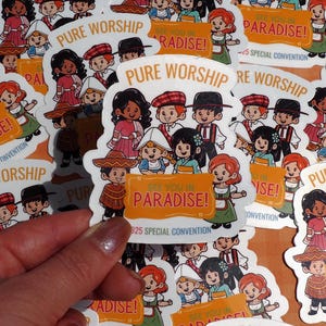 12 Pack 2025 Pure Worship Special Convention Stickers