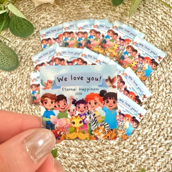 18 Pack Eternal Happiness 2026 Convention Mini Stickers International Regional Kids Gift