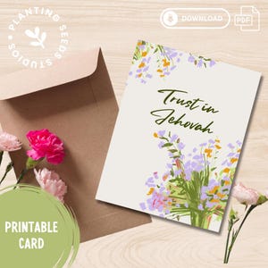 Carte vierge imprimable Confiance en Jéhovah JW