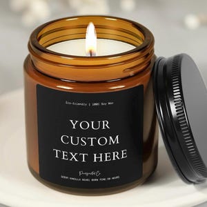 Personalized Candle Corporate Business Logo Gift Client Appreciation Custom Company Logo Employee Gift Realtor Present Custom Message Gift