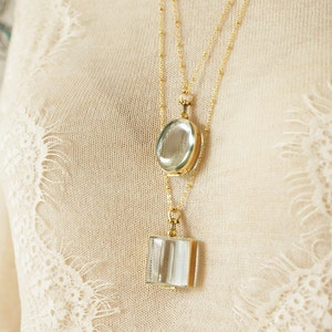 Beveled glass locket necklace, personalized womens necklace, heirloom glass locket necklace bridal necklace wedding locket gift for her image 4