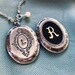 Initial locket necklace, Personalized jewelry, two initials, silver oval locket, personalized jewelry, personalized locket gift