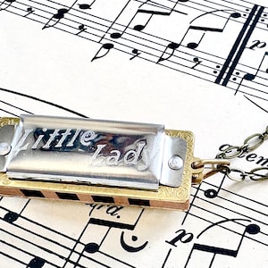 Little Lady Harmonica Necklace, made in Germany, graduation gift, Music Instrument necklace