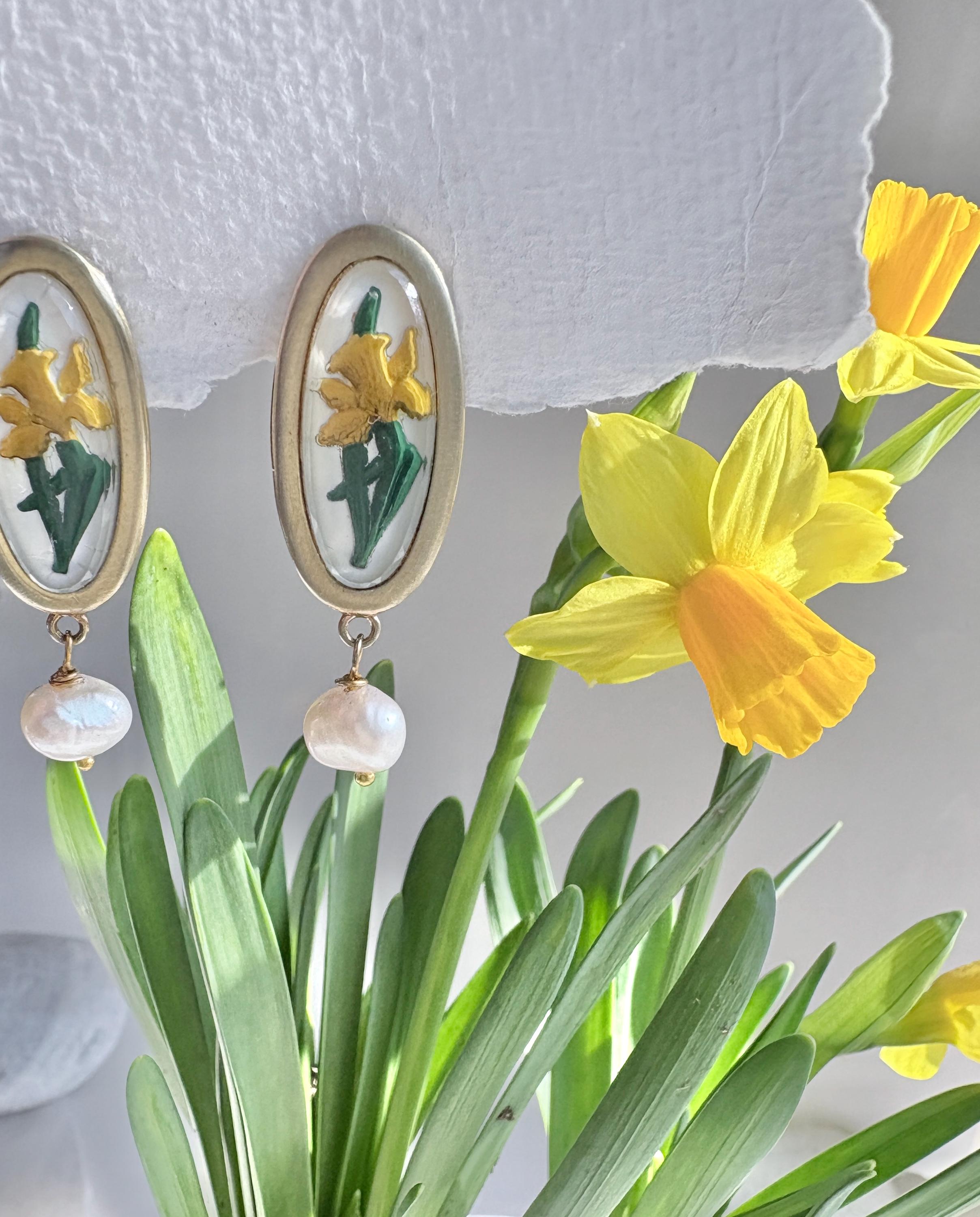 Collana Mini Nuvola di Legno con cristallo - Daffodil