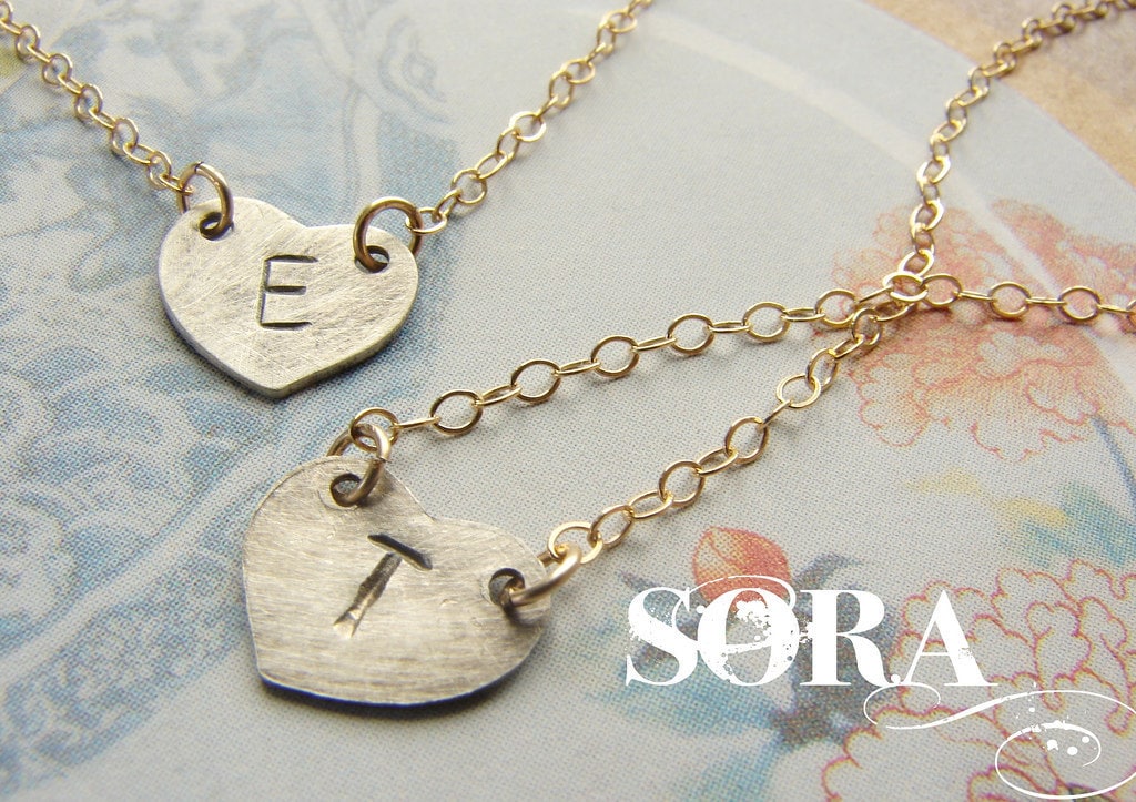 XOXO Kiss Hugs Necklace Charm Necklace Personalized Initial