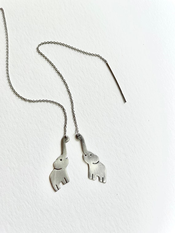 Small Lucky Elephant Dangle Earrings Small Lucky Elephant Dangle Earrings