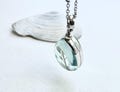Teardrop Glass Locket Necklace, Sterling Silver Keepsake, Pet Fur Locket product logo