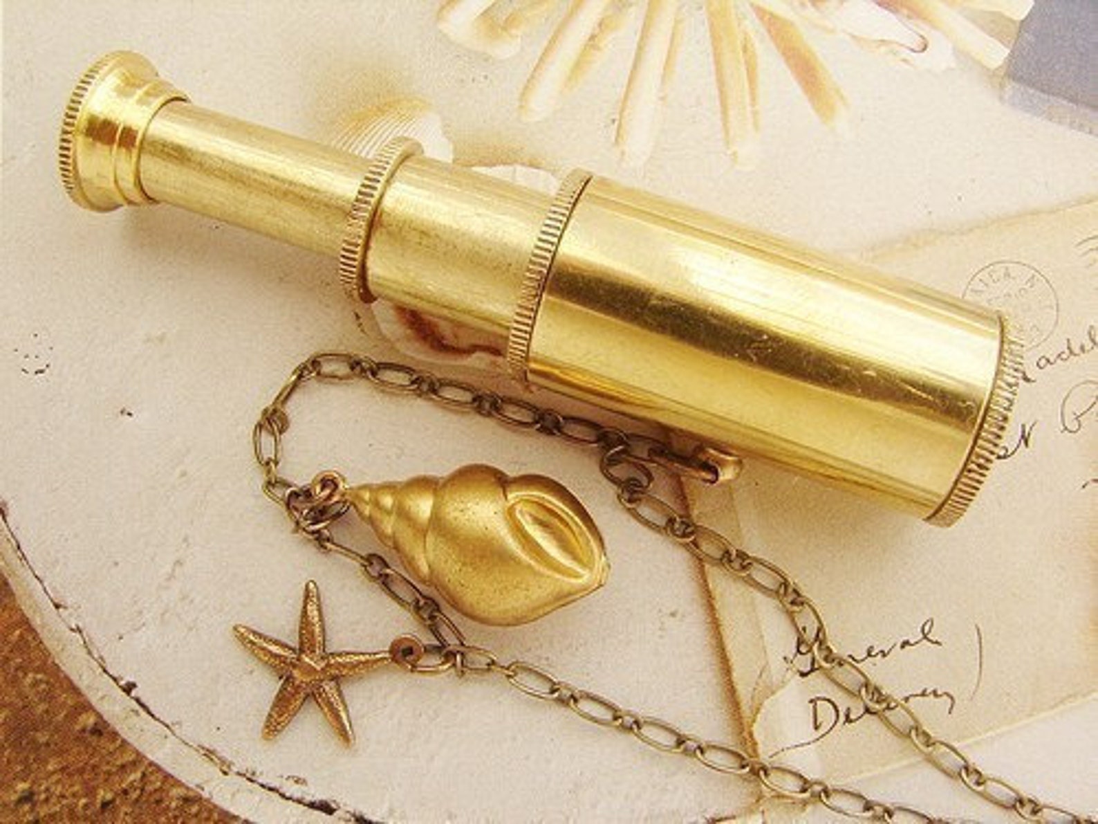 Miniature Spyglass Necklace Working Telescope Necklace Etsy