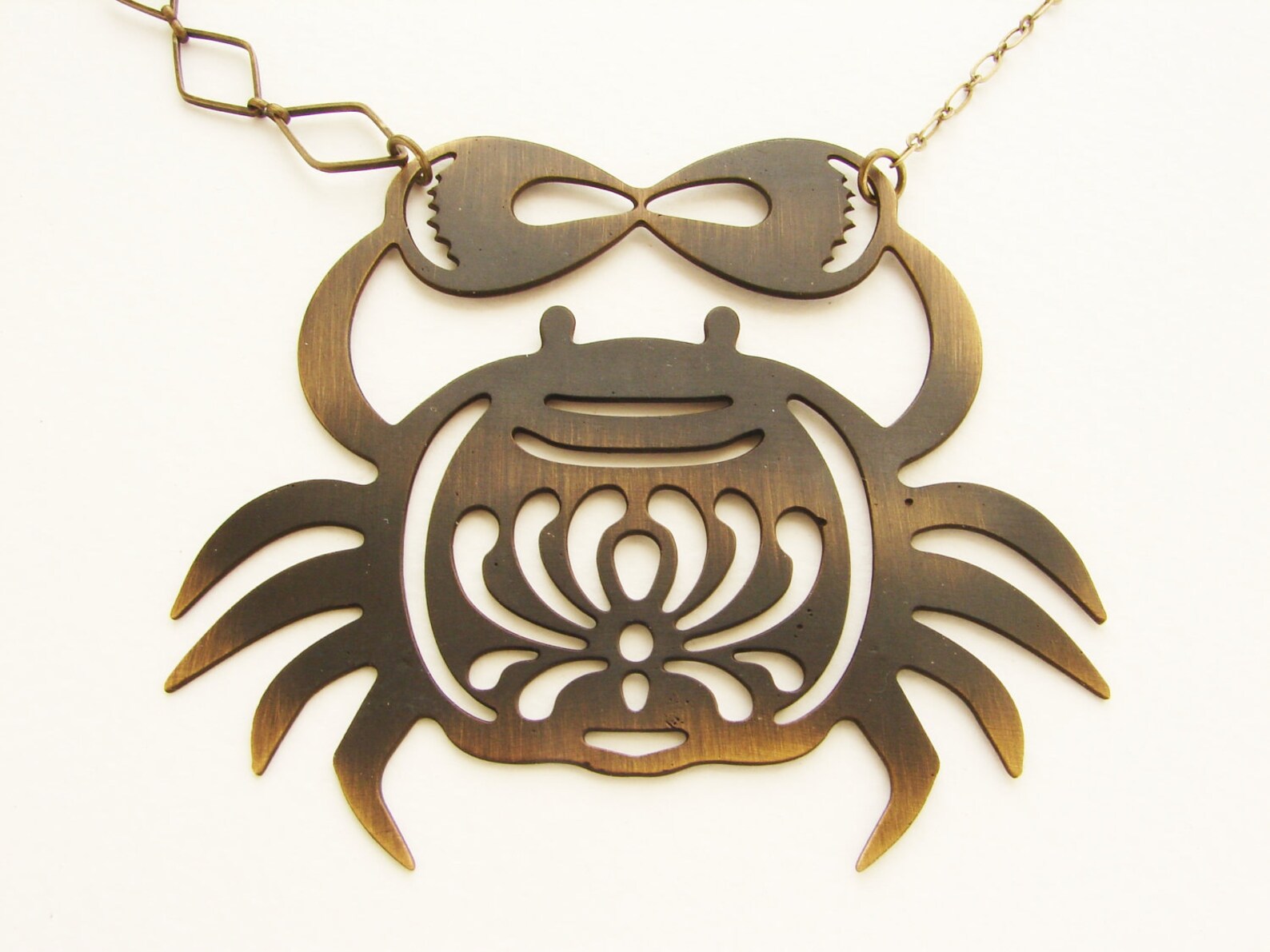 Statement Necklace Cancer necklace crab necklace crustacean Etsy
