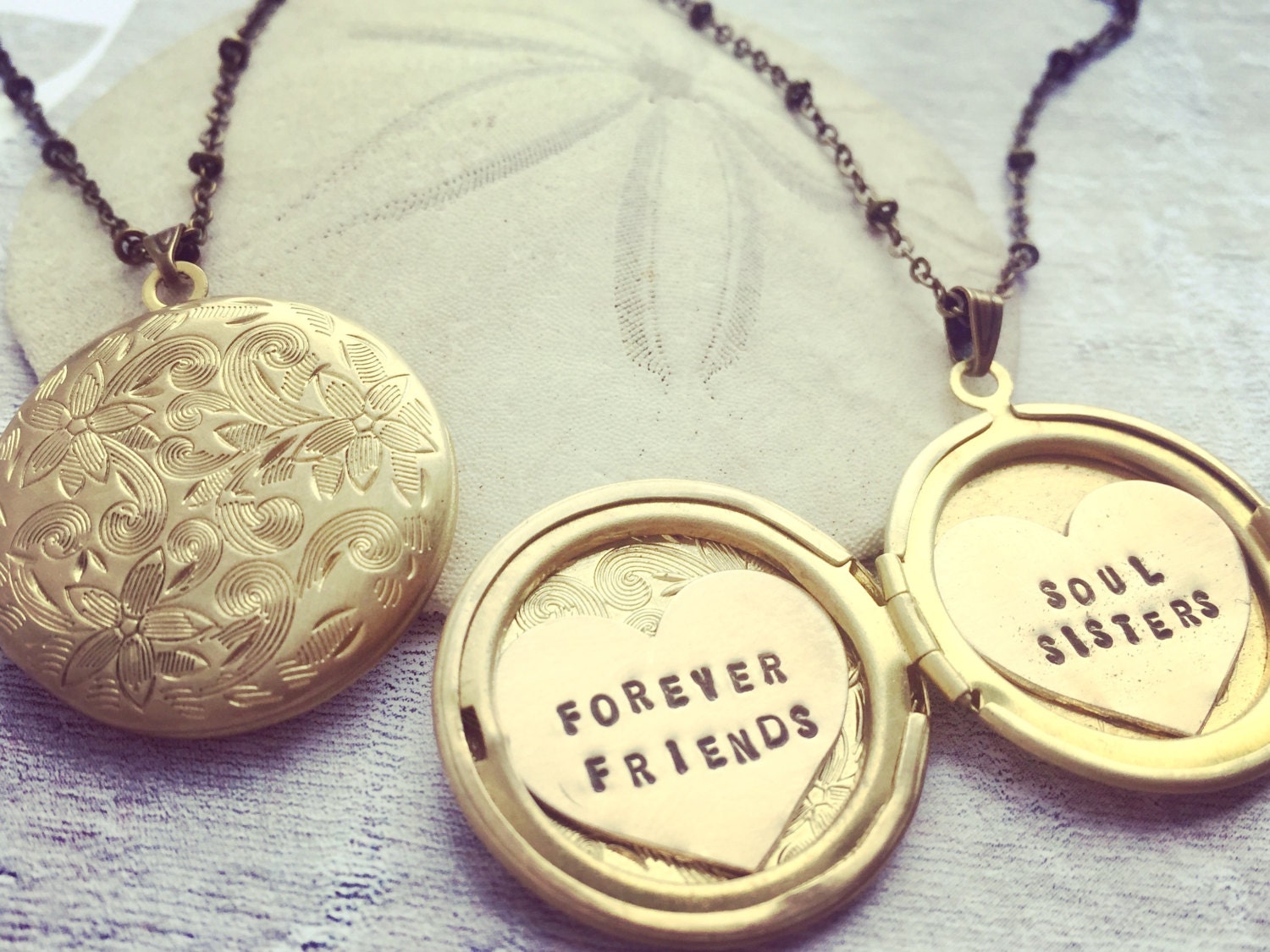 Custom locket necklace Personalized jewelry Soul Sisters | Etsy