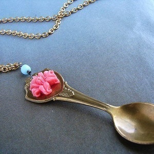 End Hunger Cause Necklace Realistic fork miniature spoon charm necklace image 5