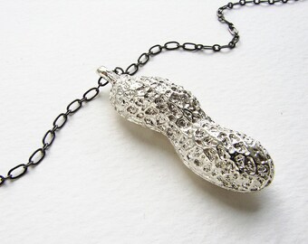 Real Peanut Necklace, large peanut pendant necklace