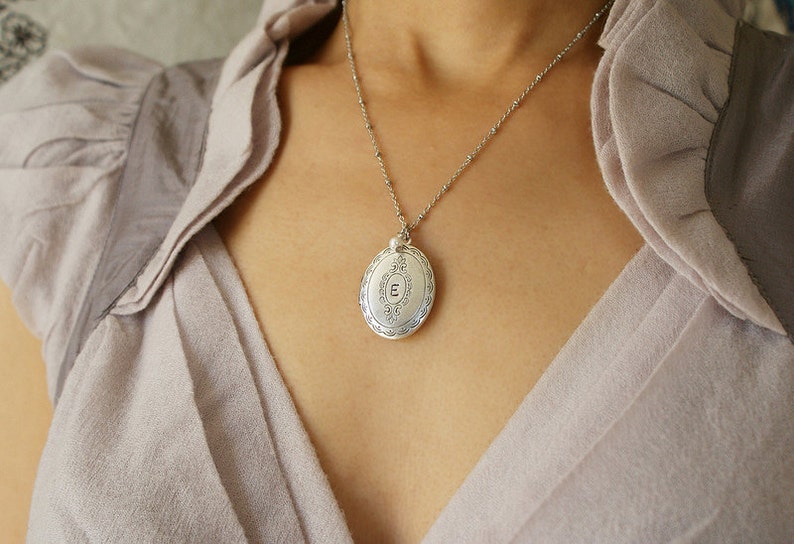 Personalized Locket Necklace bulk discount Bridesmaid Etsy