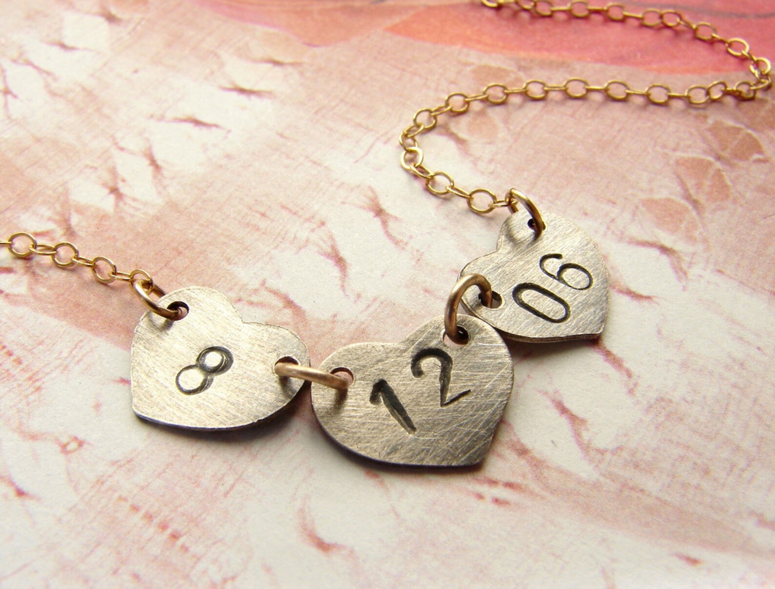 Date Necklace Personalized Anniversary Jewelry Number Etsy