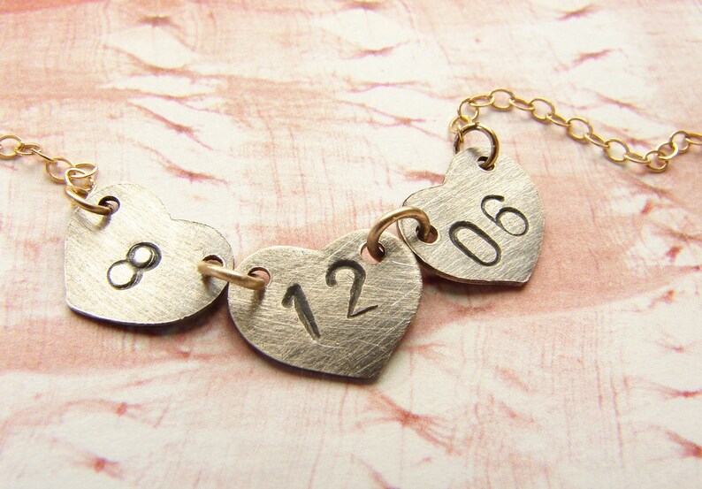 Date Necklace Personalized Anniversary Jewelry Number - Etsy