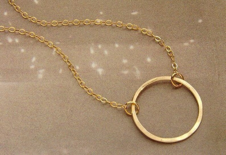Bridesmaid Jewelry Gold Circle Necklace Bridesmaid Necklace Etsy