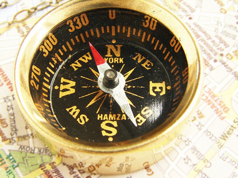 NYC Subway Map Compass Keychain Personalized Gift Manhattan Etsy