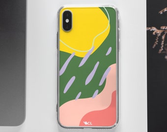 Yellow Green Pink Abstract Samsung Phone Case