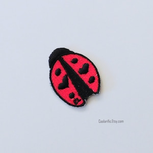 Ladybug Sticker Patch | Cute Bug Embroidered Applique | Lucky Lady bug Patch | Trendy Decorative Craft Supply | Embroidered Patch