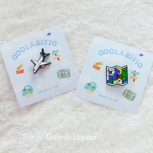 Pin de esmalte de viaje, mapa de avión, pines de viaje, Pin de esmalte de viaje mundial, insignia de viajero, joyería de gira mundial de aventura, pines de Metal para amigo