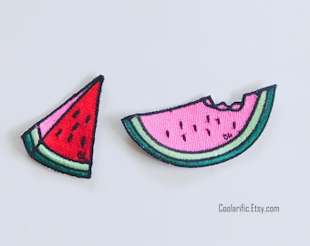 Stickerpatch watermeloen: geborduurde zomerappliqué