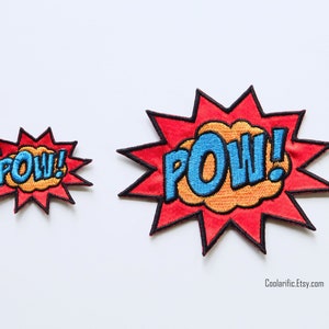 POW! Sticker Patch Cartoon Sticker Accessories Backpack Word bubble Comic Pop art caption embroidery Patch Comic Sound effects Onomatopoeia