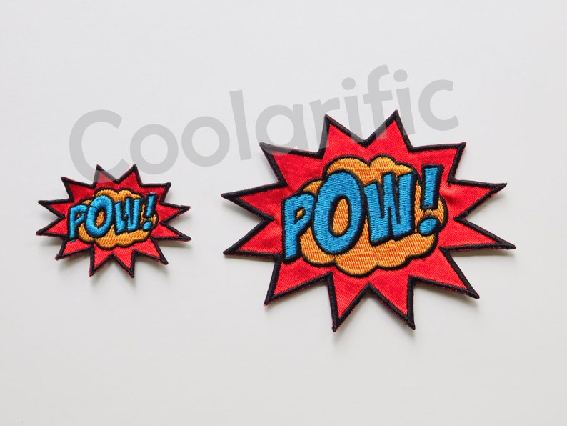 POW Sticker Patch Cartoon Comic Sticker Accessories Backpack Journal Shoes Jacket Denim T-shirt image 1