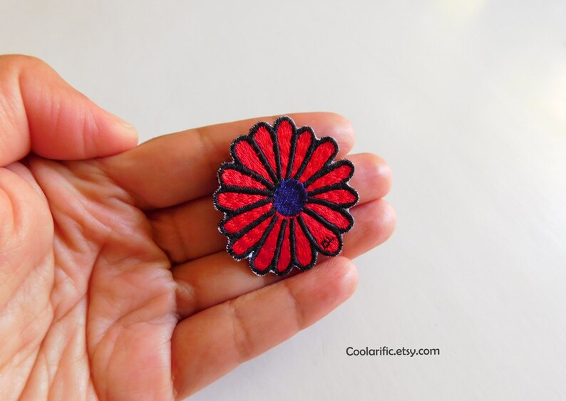 White Flower Sticker Patch: Embroidered Applique, DIY Craft - Etsy