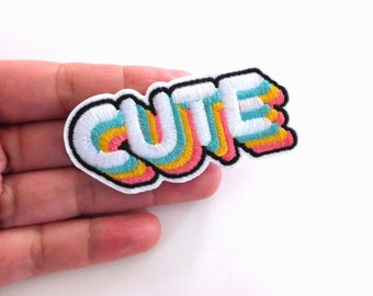 Cute Rainbow Patch | Stick on patch | Gift idea under 10 | DIY Craft Supply | Trendy patch applique Sticker Accessories for Bag Jacket