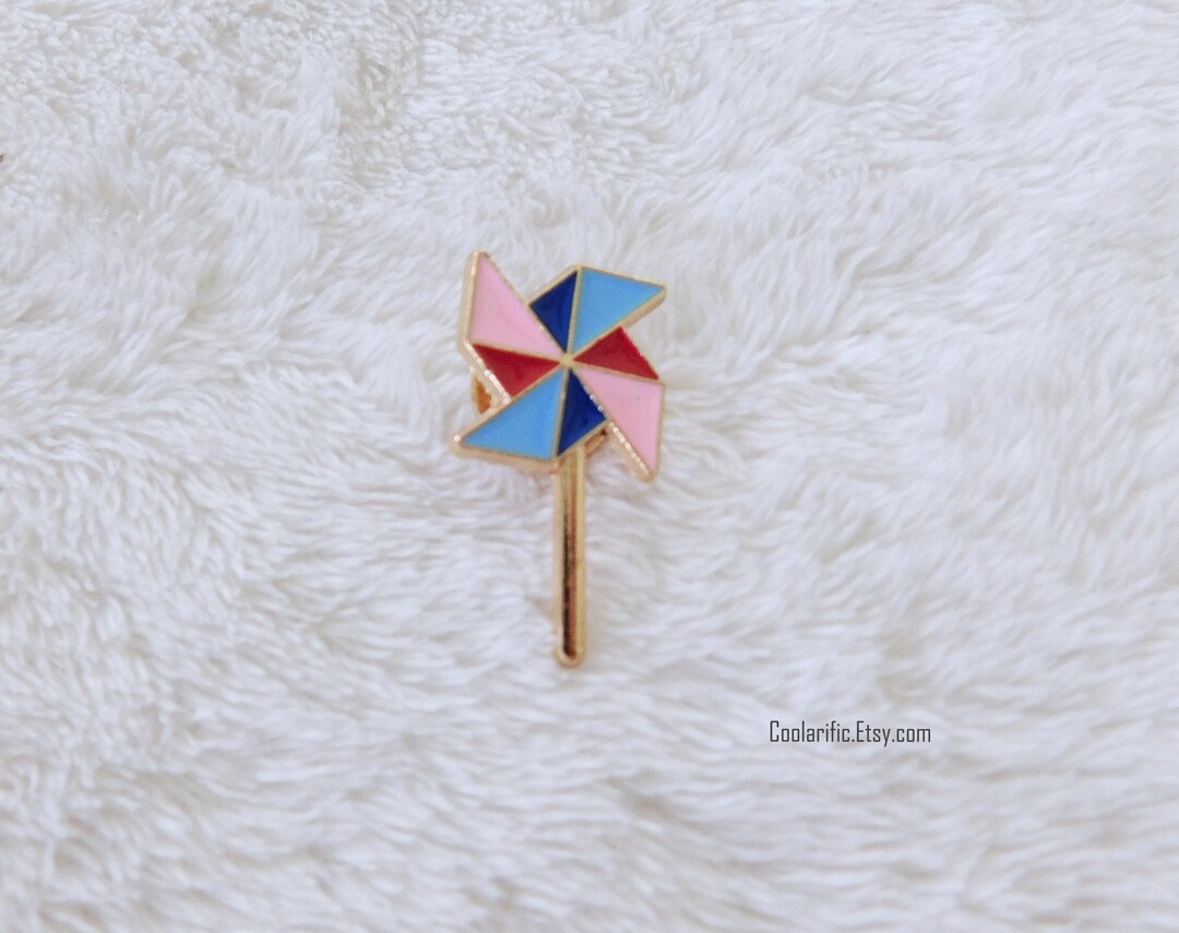 Pinwheel Enamel Pin | Paper Windmill Rainbow Pin | Funny Accessories ...