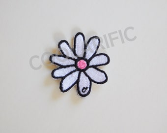 White Flower Sticker Patch