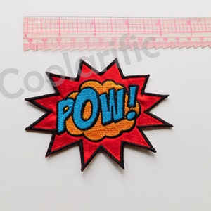 POW Sticker Patch Cartoon Comic Sticker Accessories Backpack Journal Shoes Jacket Denim T-shirt image 2