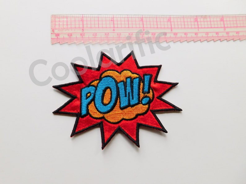 POW Sticker Patch Cartoon Comic Sticker Accessories Backpack Journal Shoes Jacket Denim T-shirt image 2