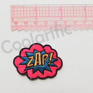 ZAP Action word Sticker Patch Word bubble Comic book Pop art caption embroidery Patch Comic book Sound effects Onomatopoeia image 3