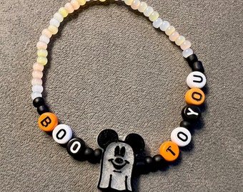 Glow in the Dark Mickey Ghost-armband – Halloweenfeestsieraden (6,75 in)
