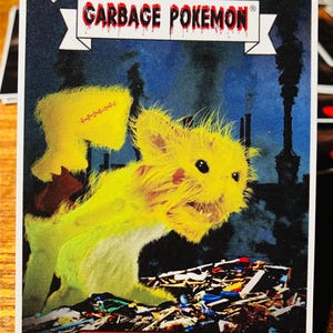 Garbage Pokemon - Série A - Conjunto de 3 cartas - ARTE ORIGINAL por Dead Horse Studio