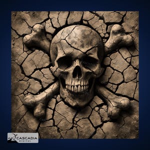 Skull Crossbones - Laser Gravur 4K PNG Bild, tiefen Karte, Holz Schiefer 3D Illusion - Halloween Piraten Skelett Tod gothic 1477