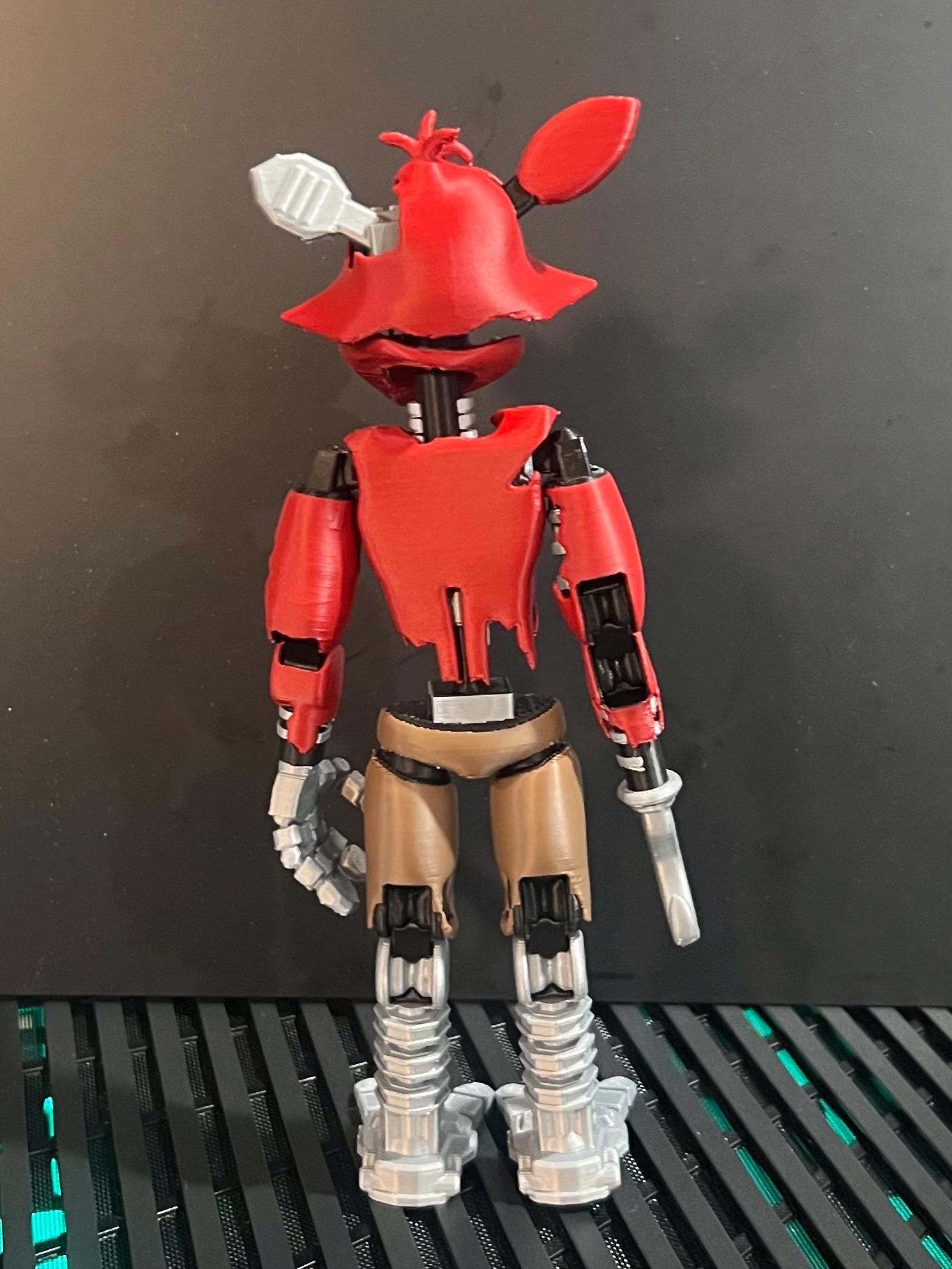 Withered Foxy Articulating Custom Figure FNAF Five Nights at