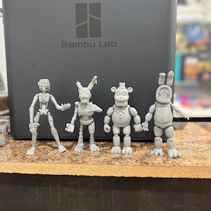¡Paquete de 4 The Mimic, Burn Trap, Withered Freddy y Withered Bonnie! FNAF