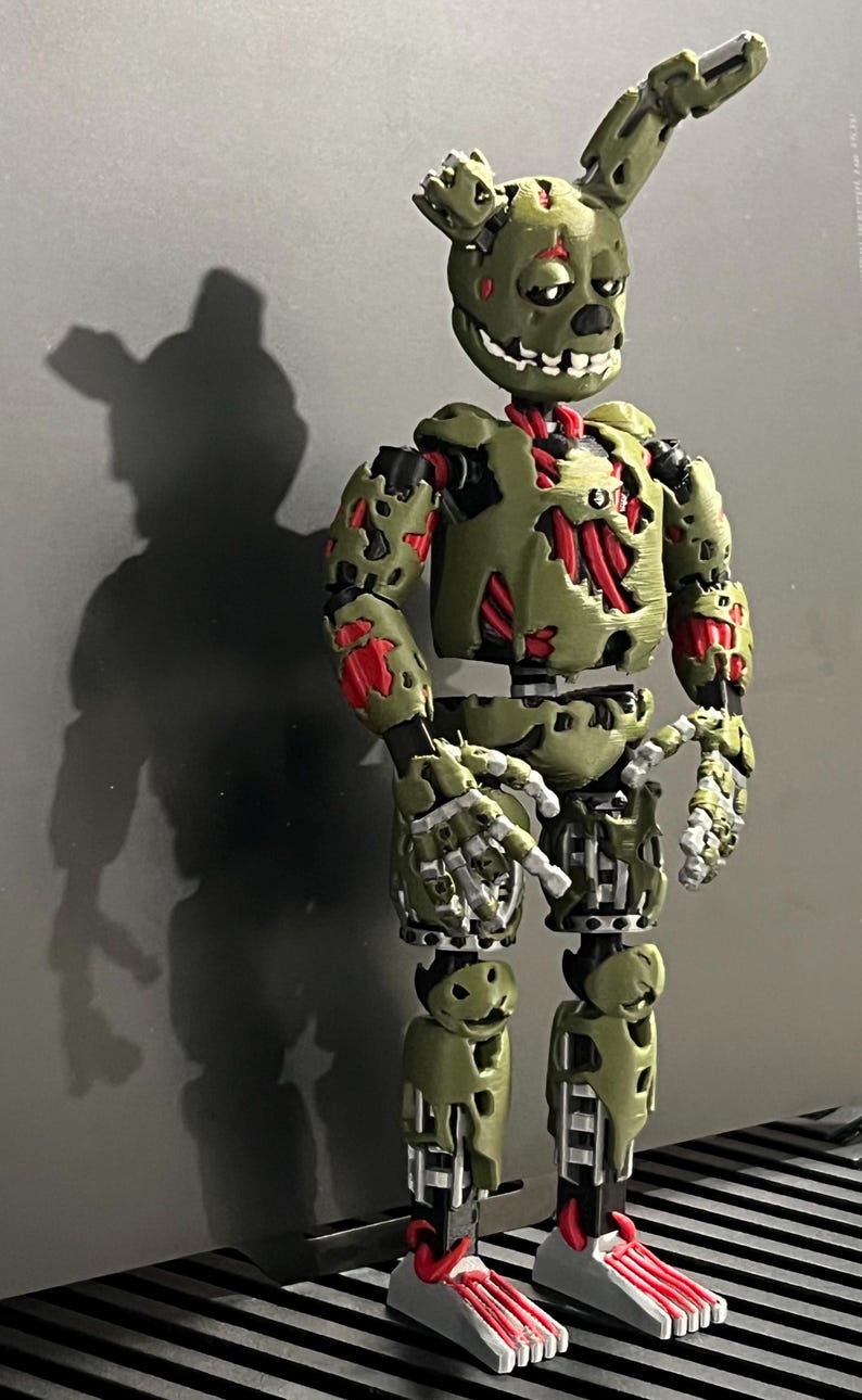 Springtrap Red Springtrap Articulating Figure FNAF 3 Five Nights at Freddy’s - Etsy